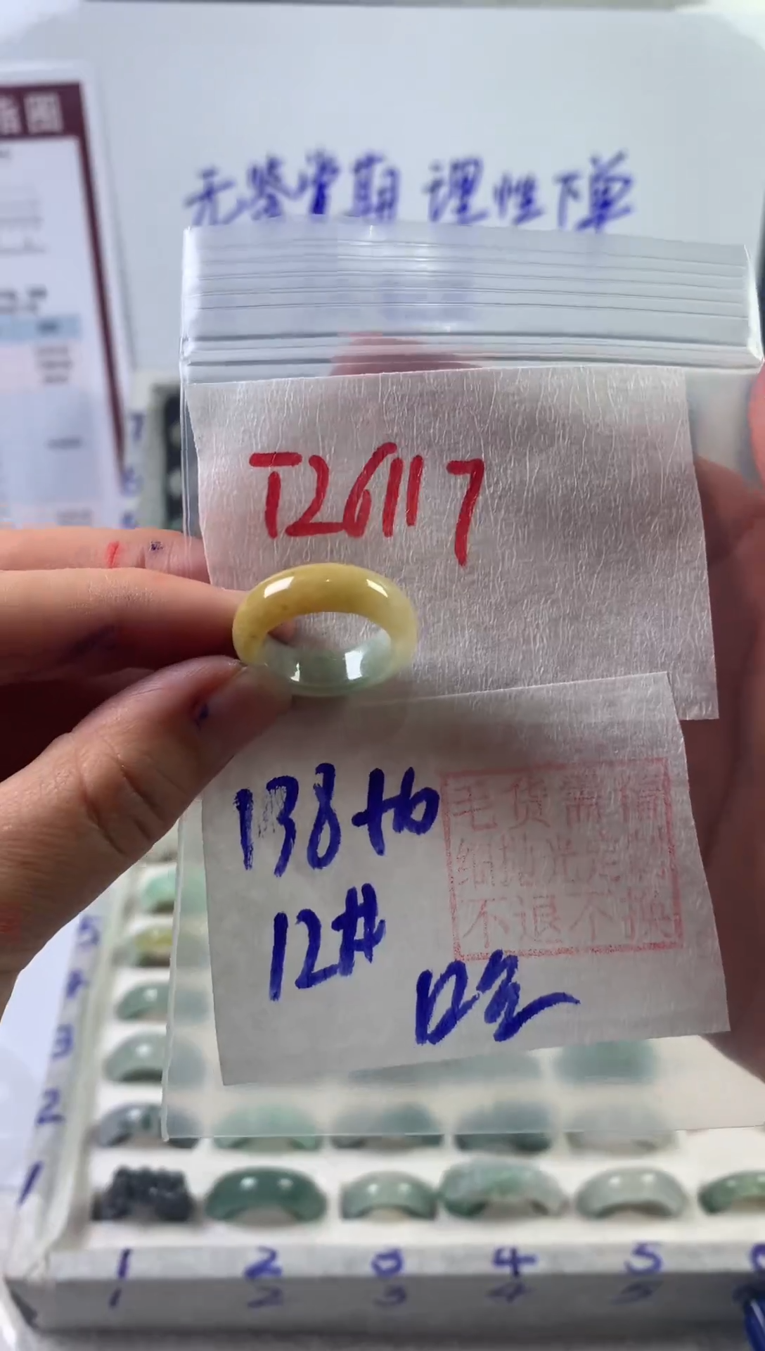 【闪购商品】定制翡翠未镶嵌12号翡翠戒圈