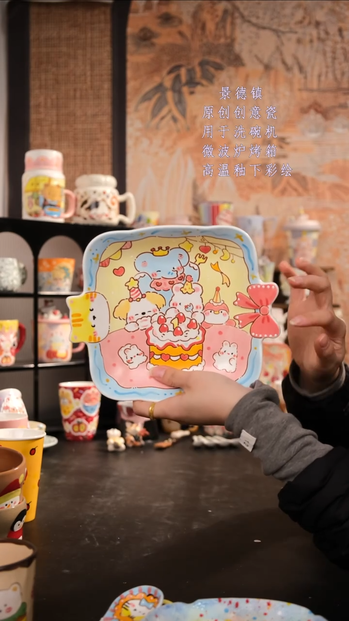 摆件陶旺的可以手工手绘设计师款陶瓷