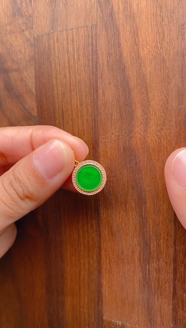 【闪购商品】翡翠吊坠(不含链)银S925镶嵌度母无事牌