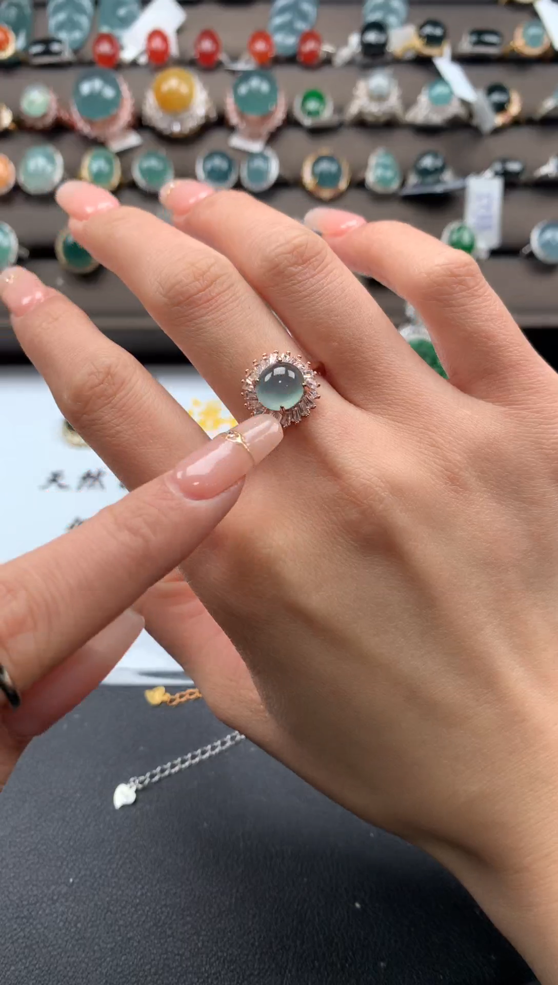 【闪购商品】翡翠戒指银S925镶嵌1111