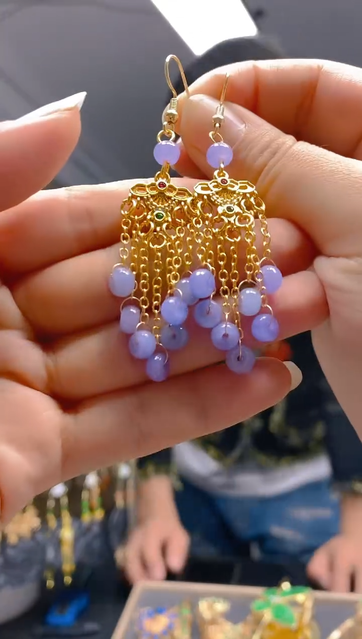 【闪购商品】翡翠耳饰合金0152翡翠