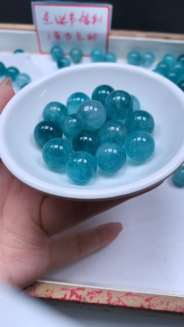 未镶嵌散珠碧玺A1793 帕蓝碧玺12mm8颗9.9元