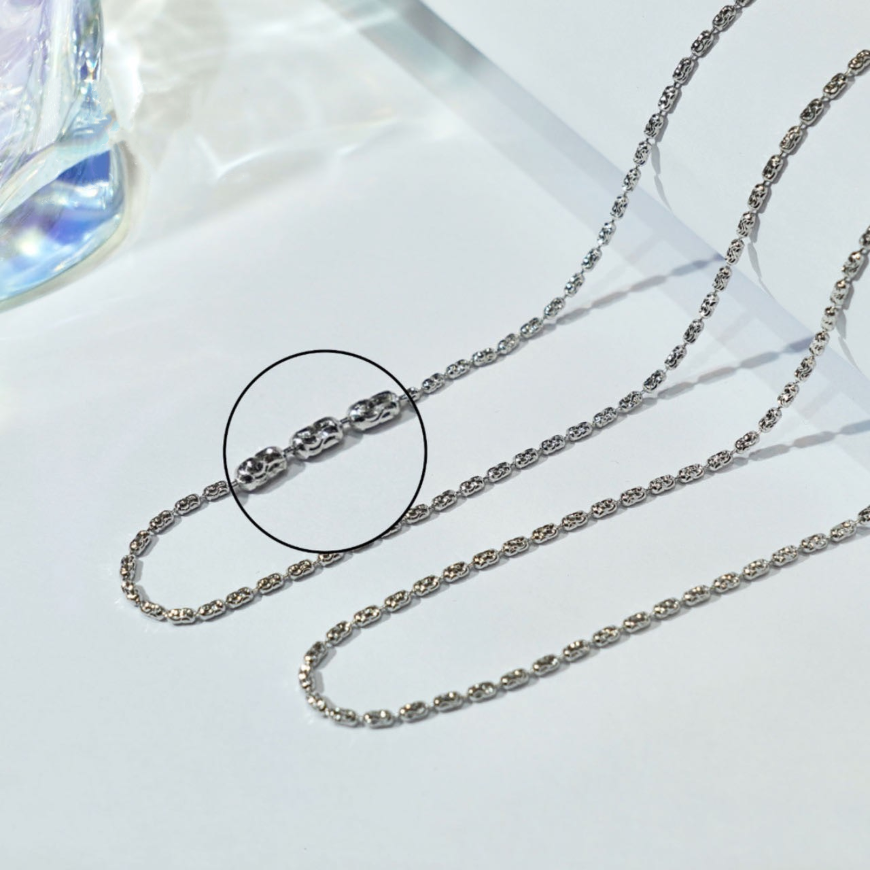 链子925银 【金旭上成】银项链百搭简约男女可戴气质(24英寸）