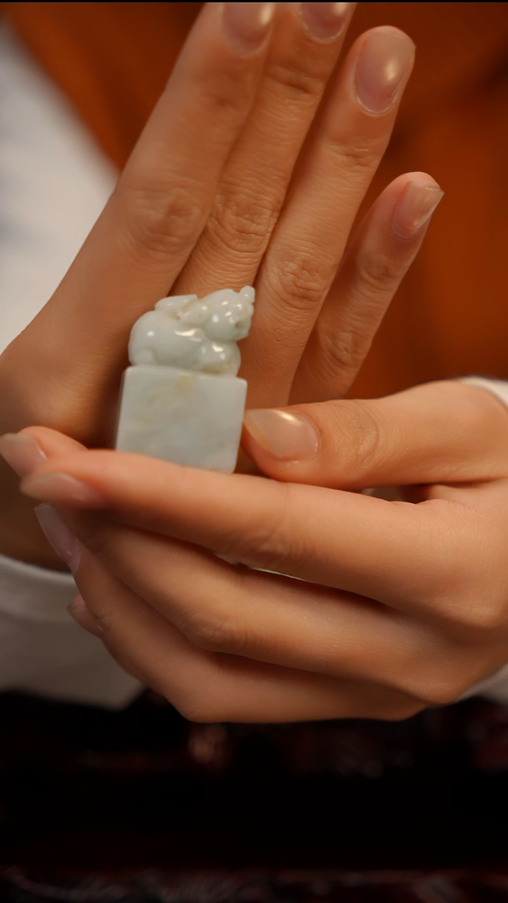 未镶嵌摆件翡翠貔貅小印