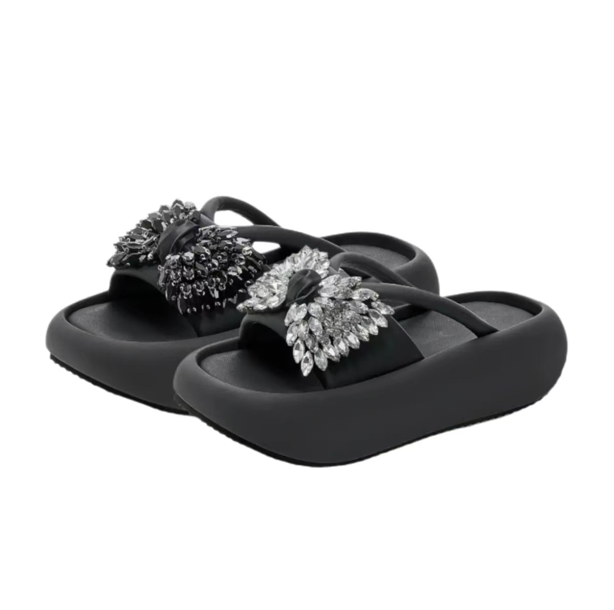 2025夏季新款增高拖鞋女厚底松糕百搭凉拖外穿休闲一字拖