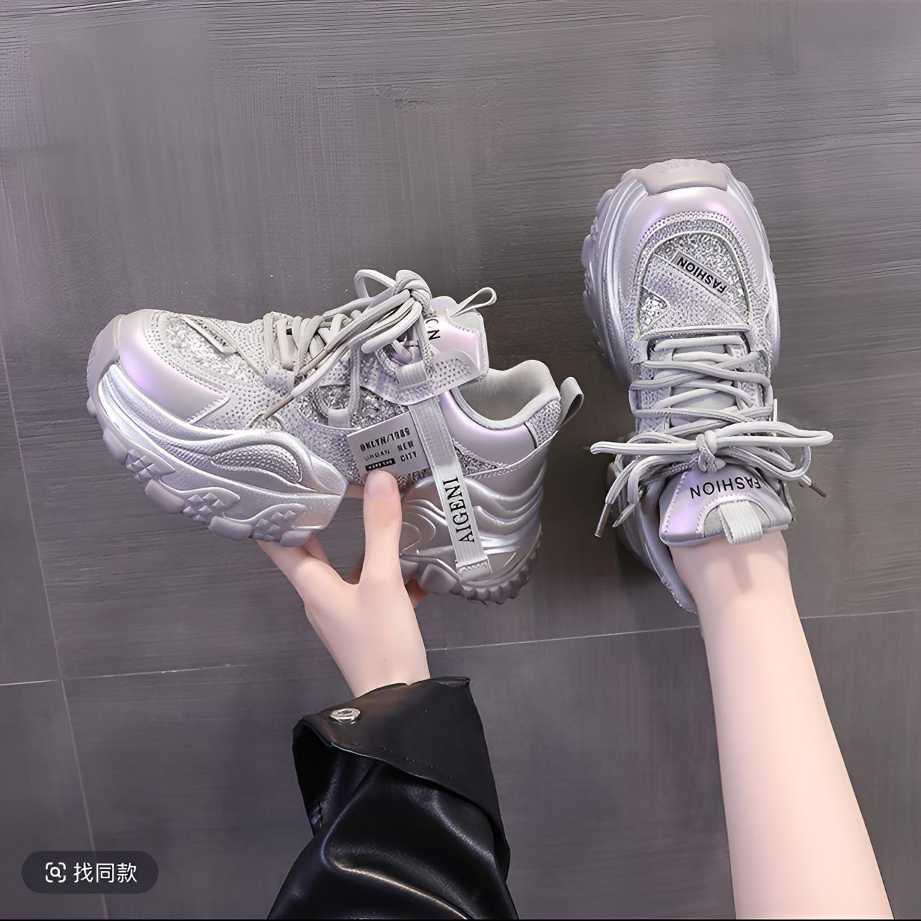 【低帮-x现货】爆款老爹鞋女2025新款秋季小个子厚底鞋子增高运动鞋