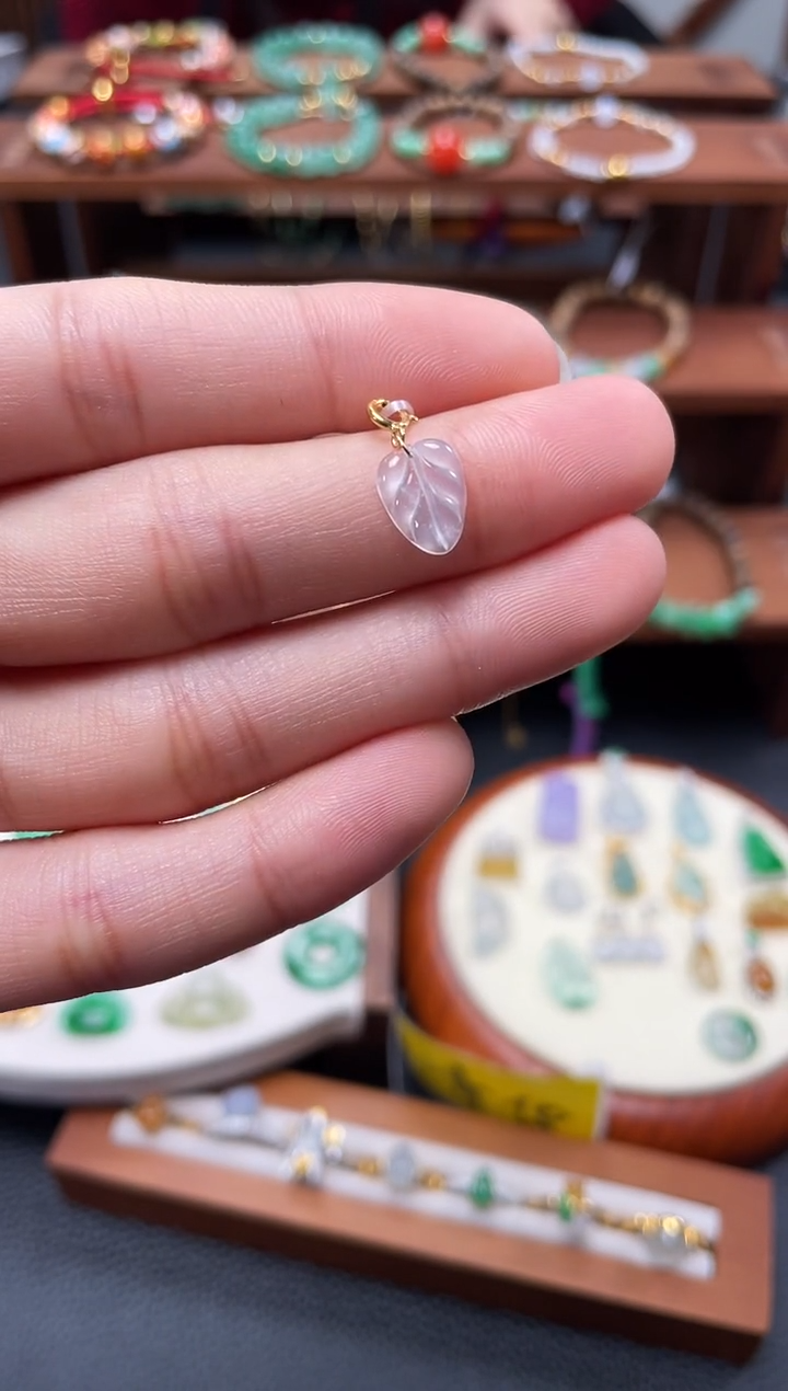 【闪购商品】翡翠吊坠(不含链)18K金镶嵌一个  JK310