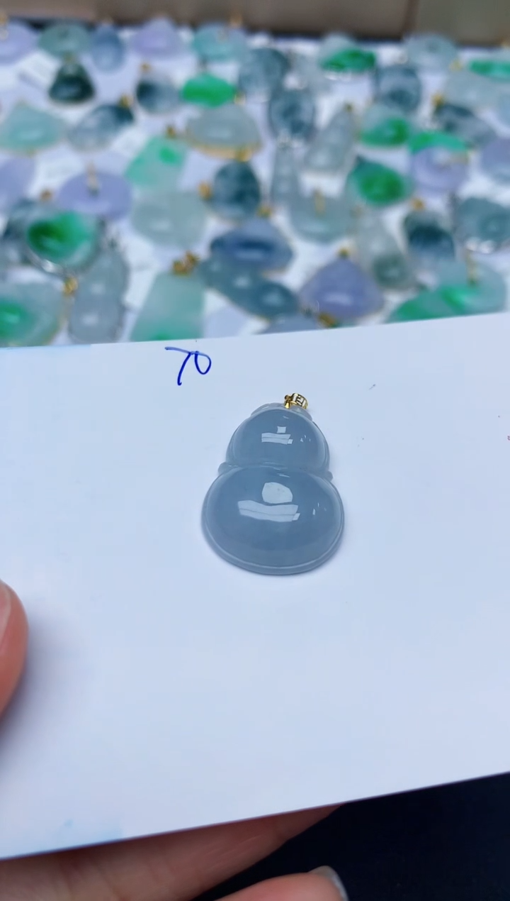【闪购商品】翡翠颈饰18K金镶嵌天然翡翠A货    