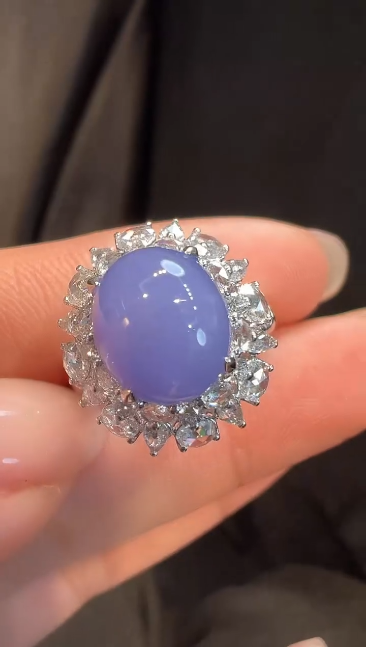 18K金镶嵌戒指翡翠AL6