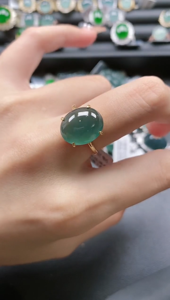 【闪购商品】翡翠戒指银S925镶嵌518511