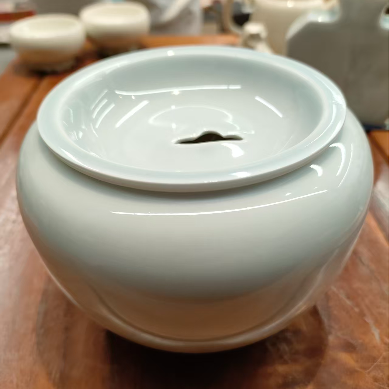 物瓷坊 远山冰灰建水茶洗