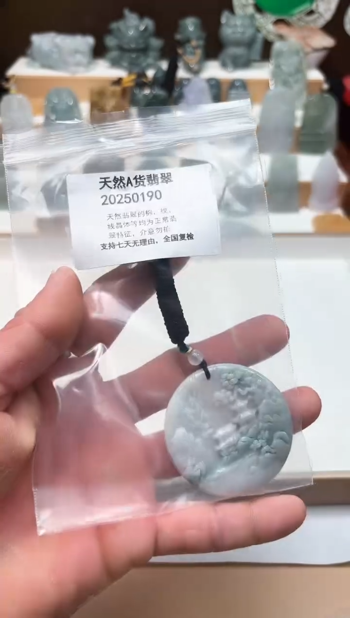 颈饰未镶嵌翡翠天然翡翠A货1204