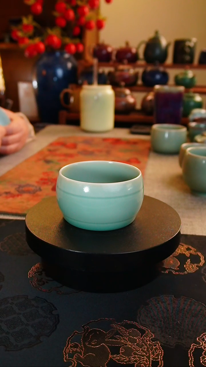 【闪购商品】瓷片271   汝瓷仿古战鼓杯