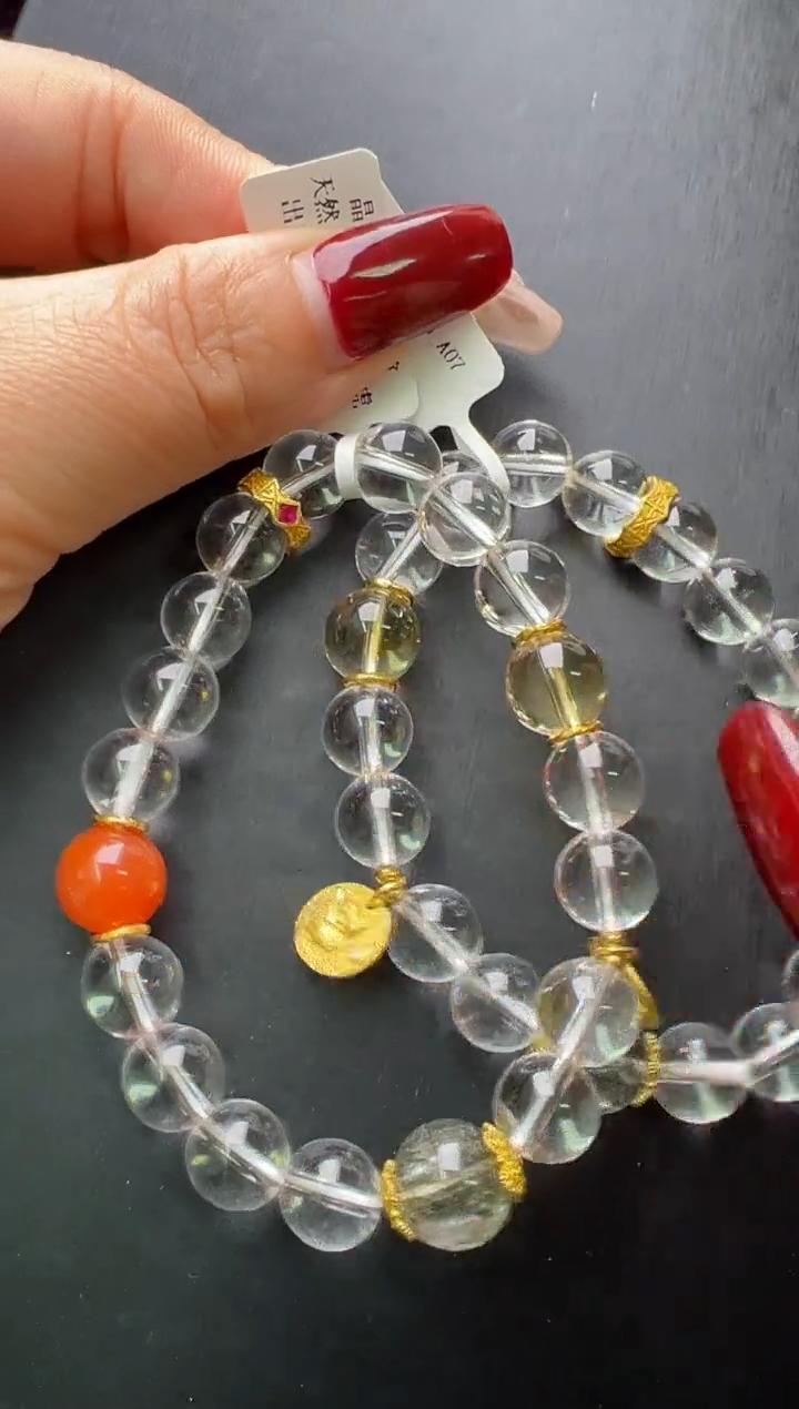 【闪购商品】水晶手串未镶嵌天然水晶设计手串 多样性发一Z20137