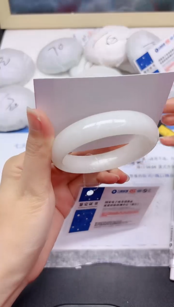 和田玉手镯未镶嵌30-58.7