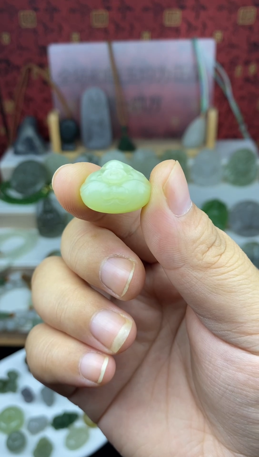 颈饰未镶嵌和田玉?****?和田玉吊坠 无顶珠