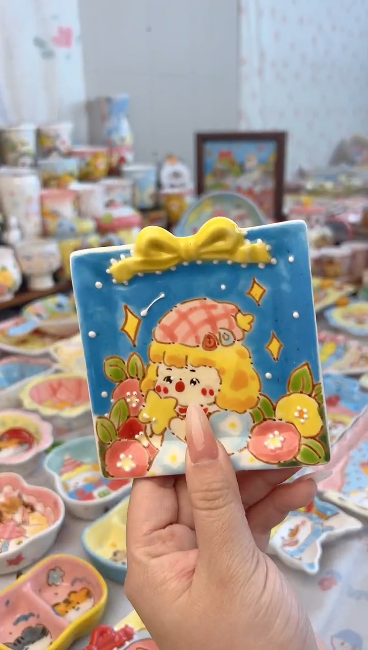 摆件陶景德镇陶瓷手绘微瑕