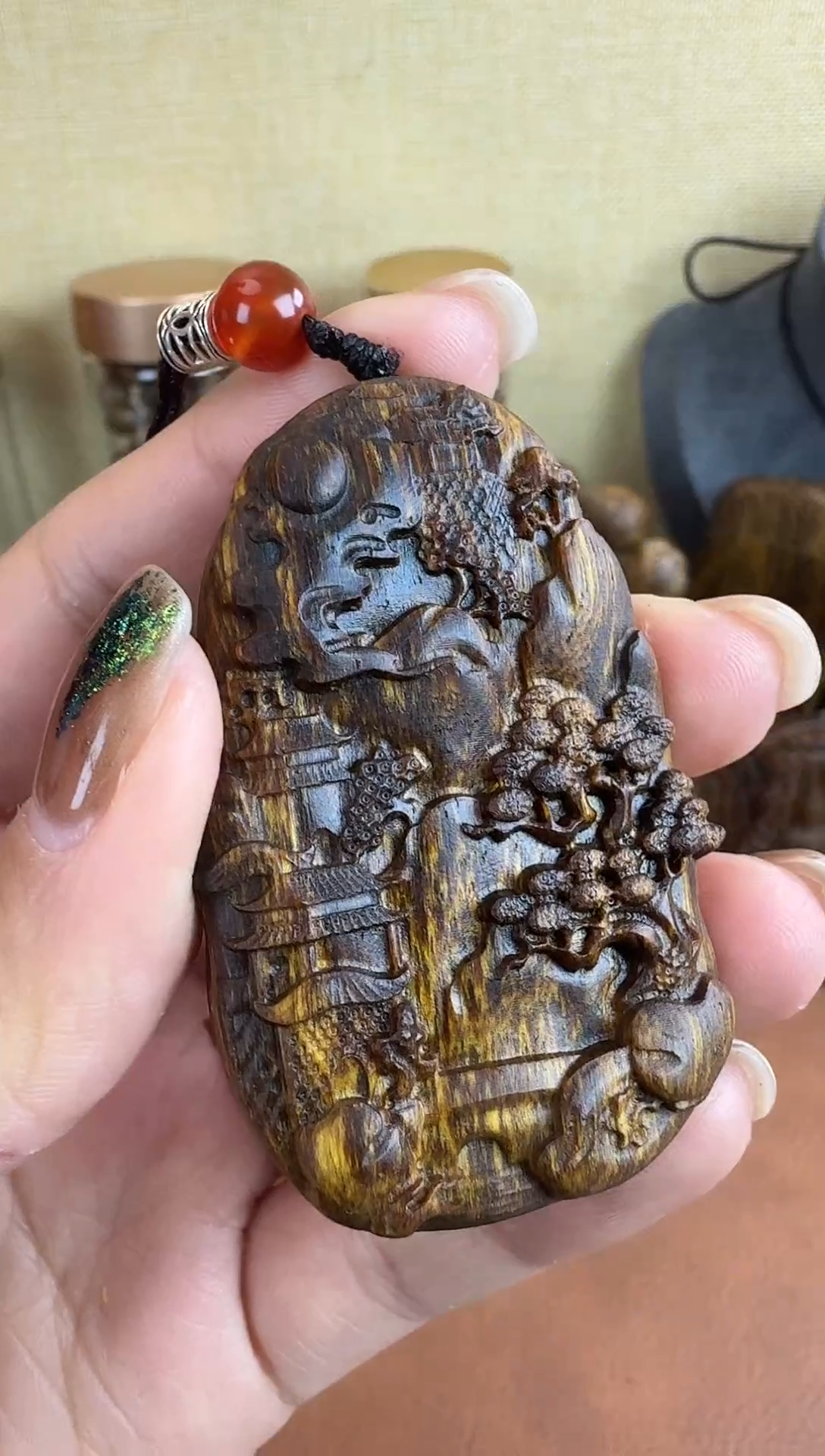 线香芽庄白棋山水沉香碎料