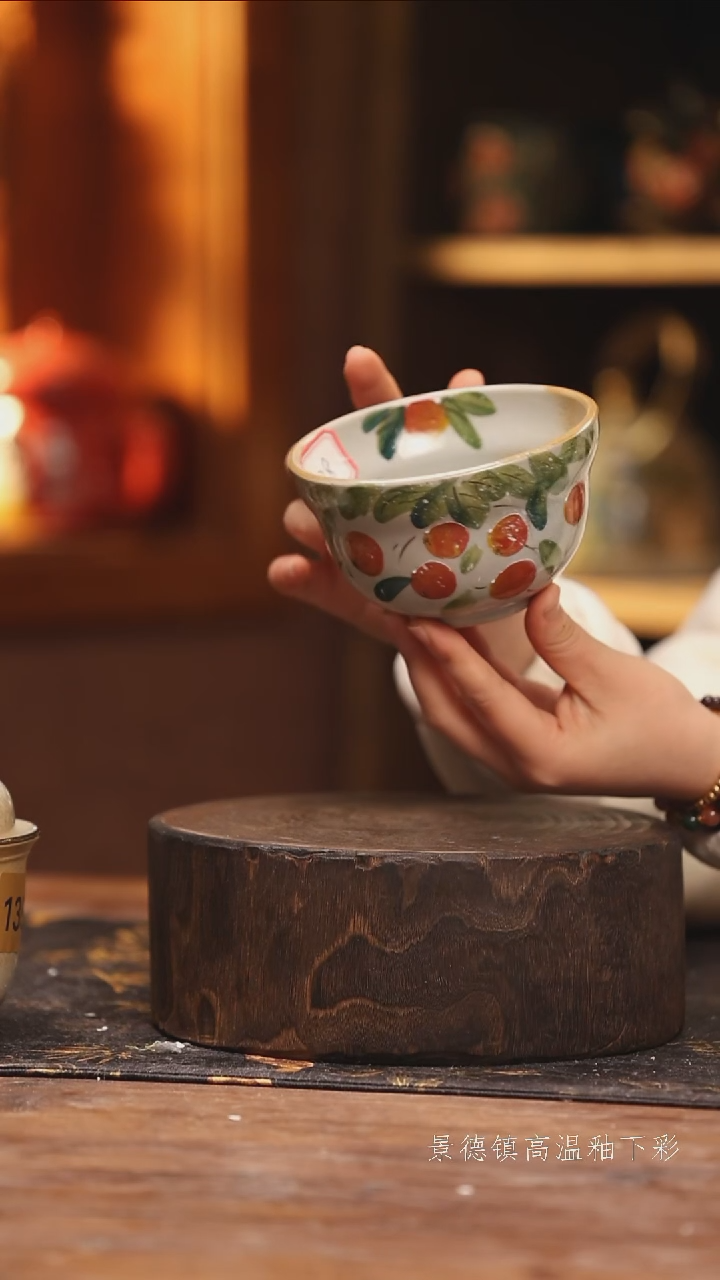 陶瓷景德镇高温釉下手绘陶瓷@L728@