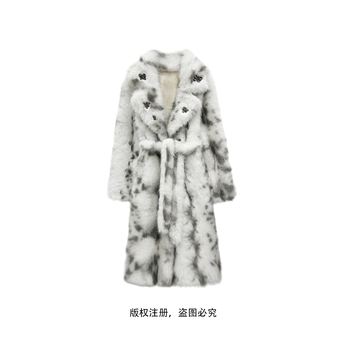 【COCOLOYIS】女冬季长款气质宽松保暖翻领外套250102324