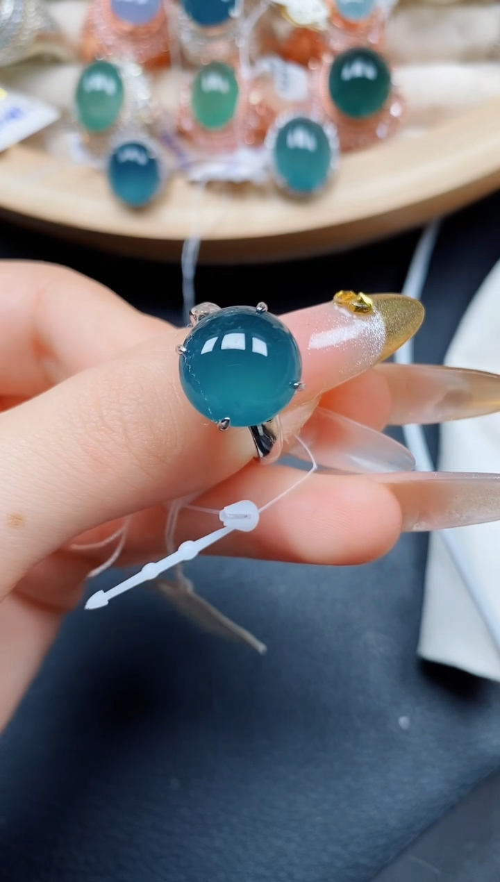 【闪购商品】翡翠戒指银S925镶嵌翡翠