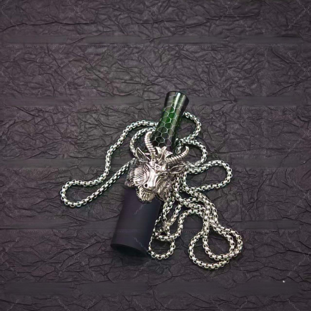 阿尔法赫新款便携翡翠网纹烟嘴 私人专用可拆洗不锈钢质感配件