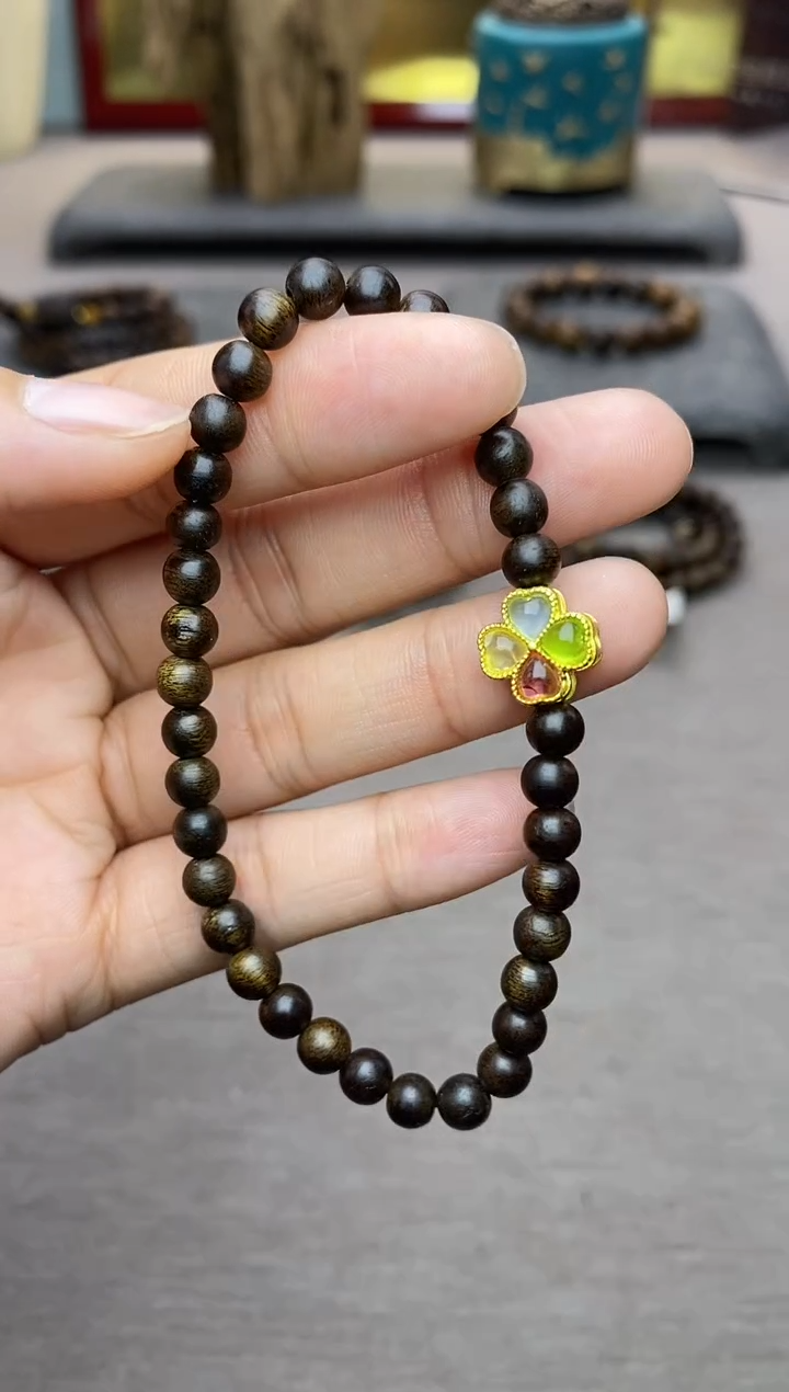 【闪购商品】沉香手串顺化紫棋0.5沉水 配饰单圈设计