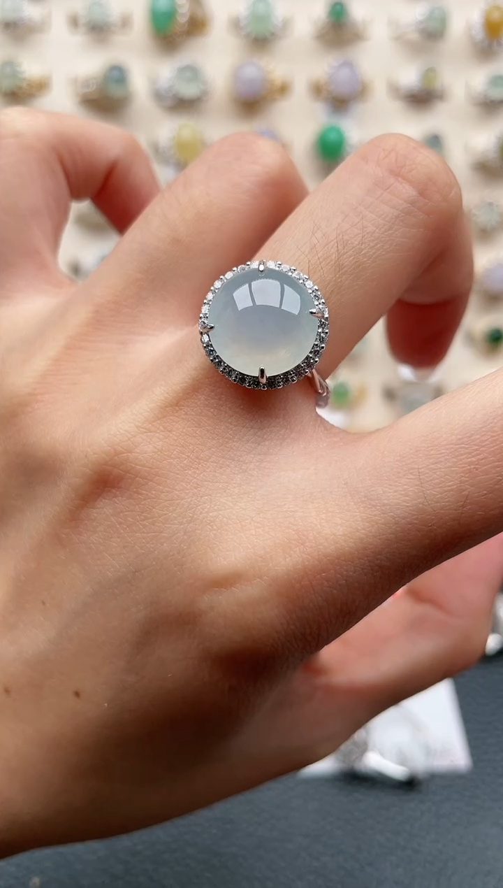 【闪购商品】翡翠戒指银S925镶嵌1111