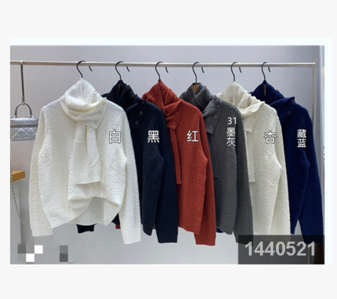 小妳XiaoNi———（冬款v领毛衣+围巾1440521）