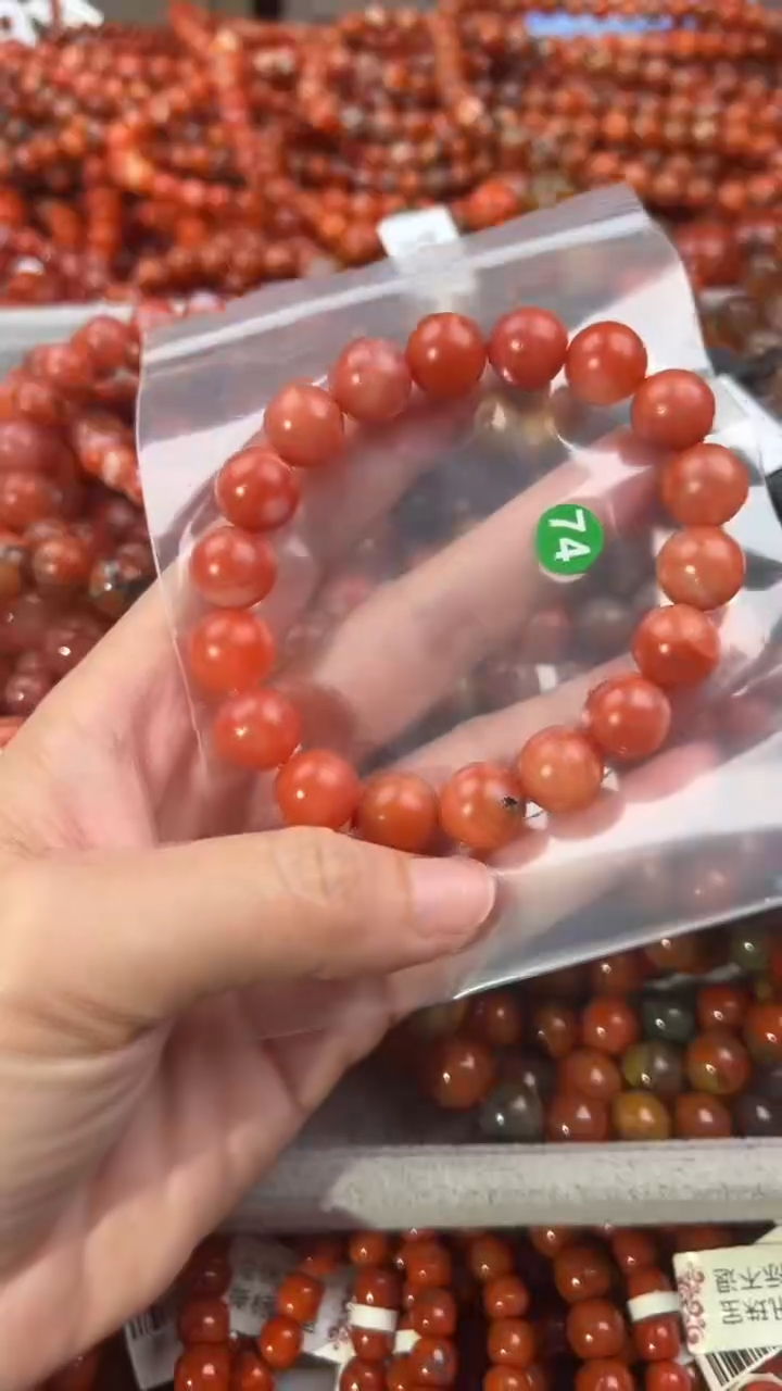 南红玛瑙手串未镶嵌12