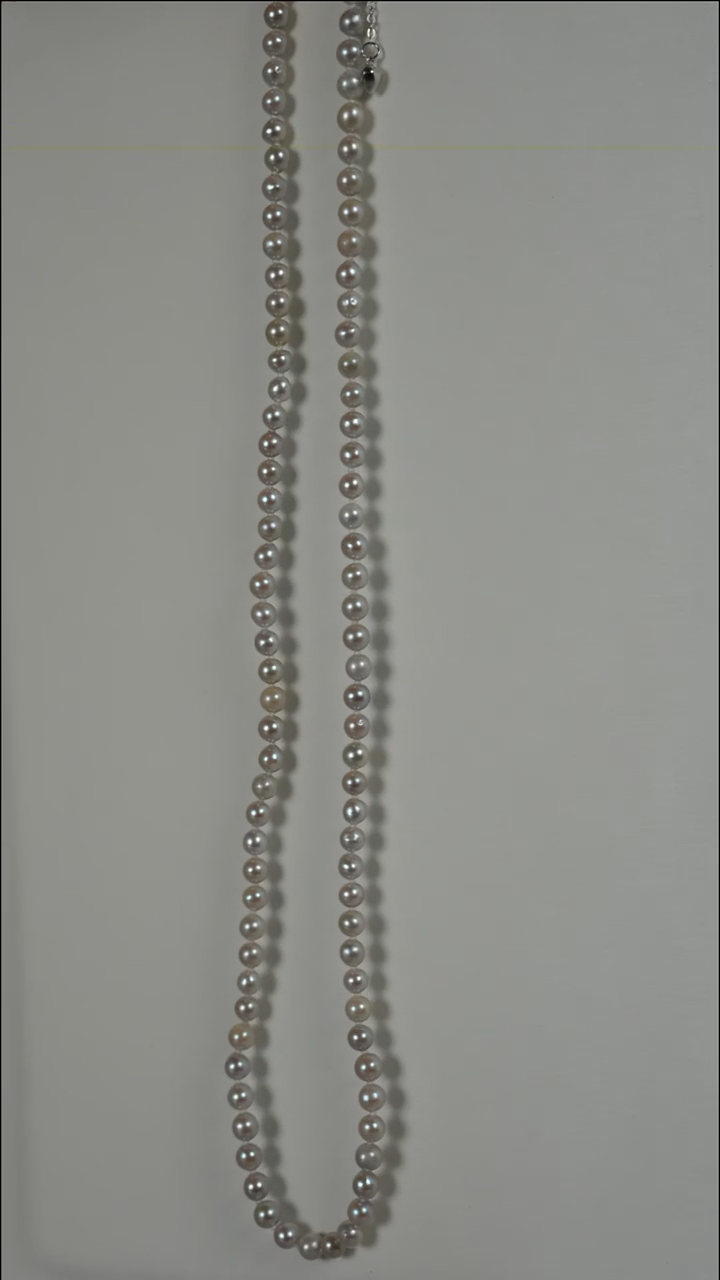 项链银S925镶嵌海水珍珠AK真多麻4-4.5mm