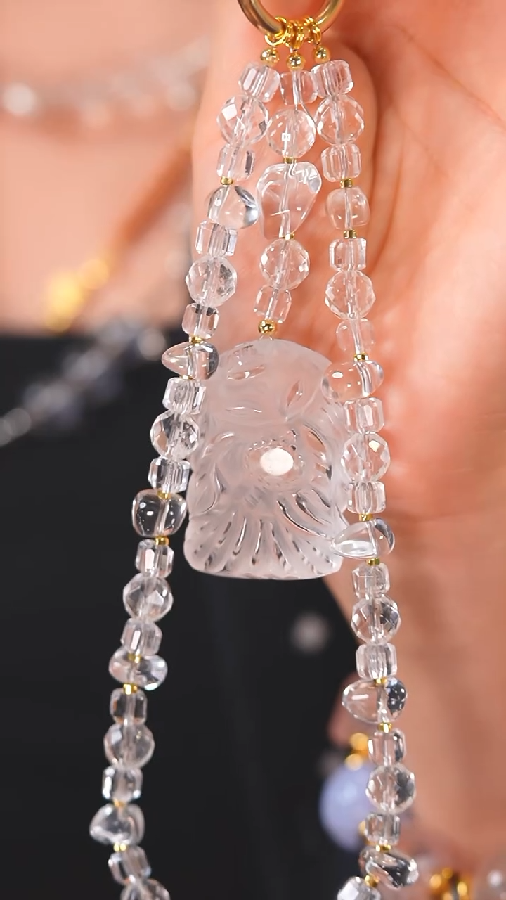 未镶嵌珠宝半成品水晶F922 水晶 狐狐  挂件