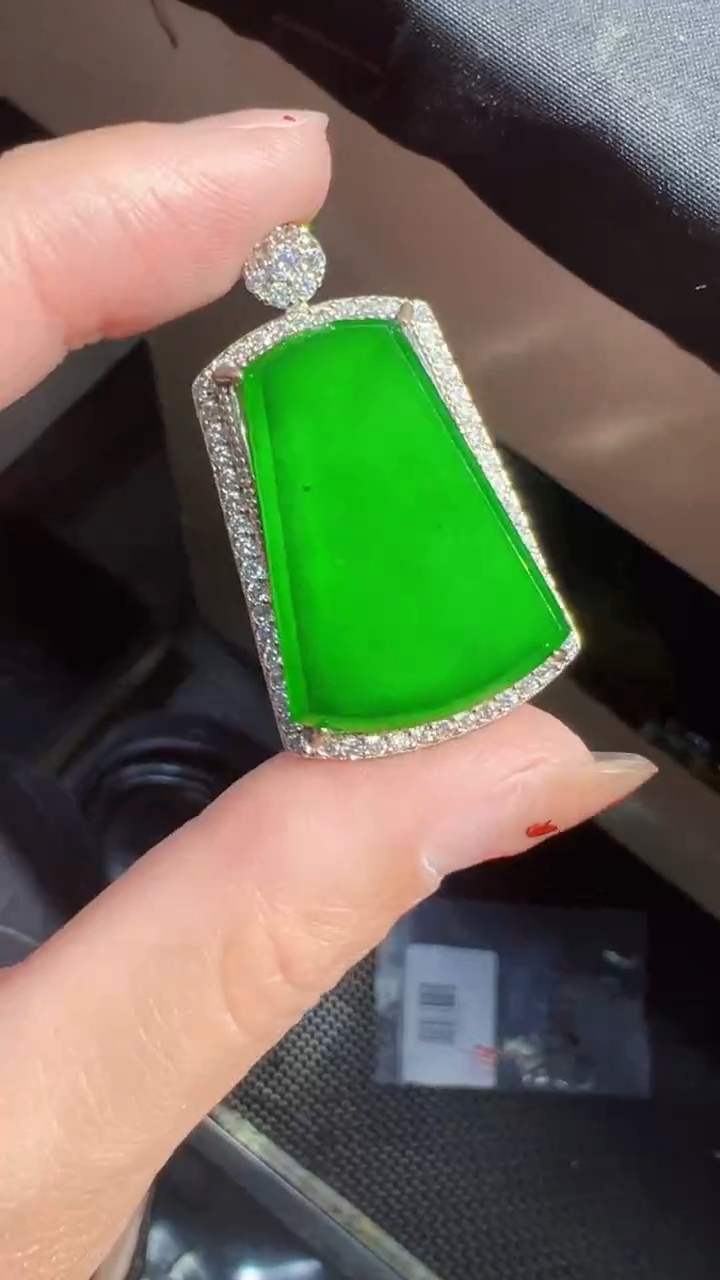 【闪购商品】定制翡翠未镶嵌无事牌1