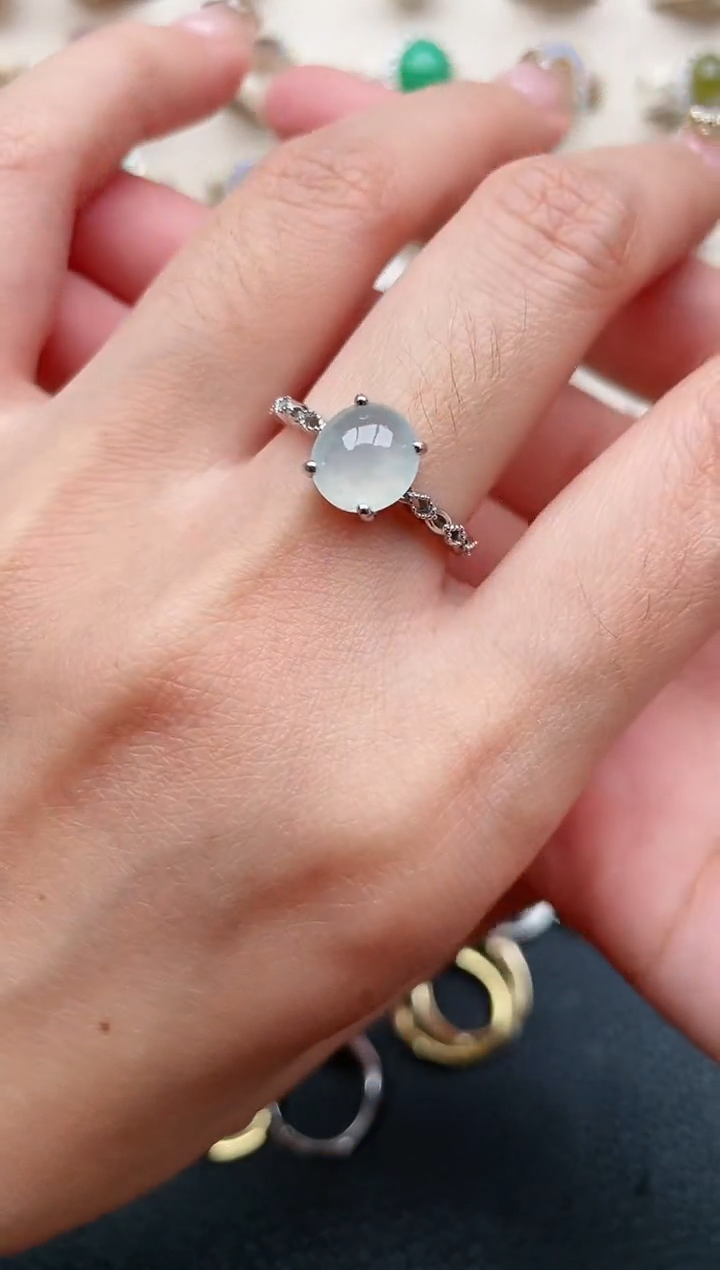 【闪购商品】翡翠戒指银S925镶嵌1111