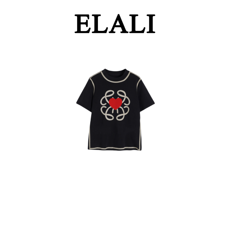 ELALI 时尚百搭T恤 3780黑
