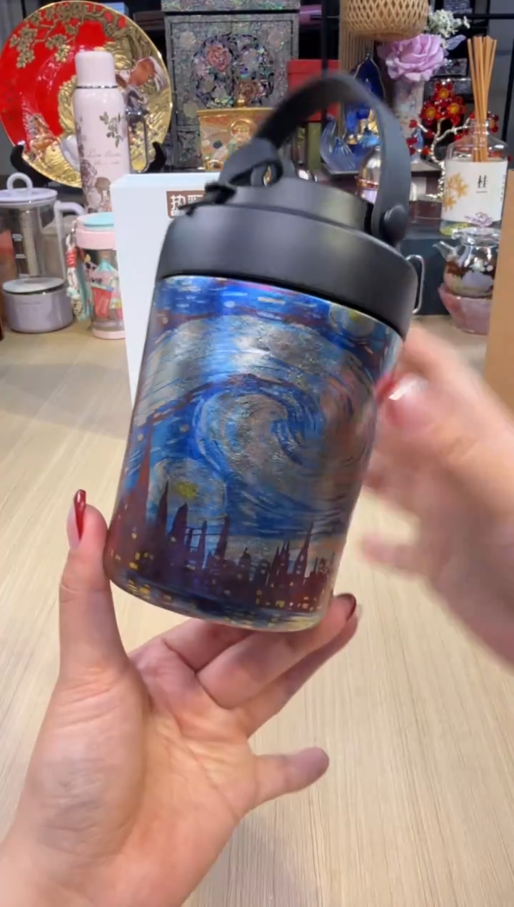 140执彩纯钛咖啡杯380mL（一坐一海闲）