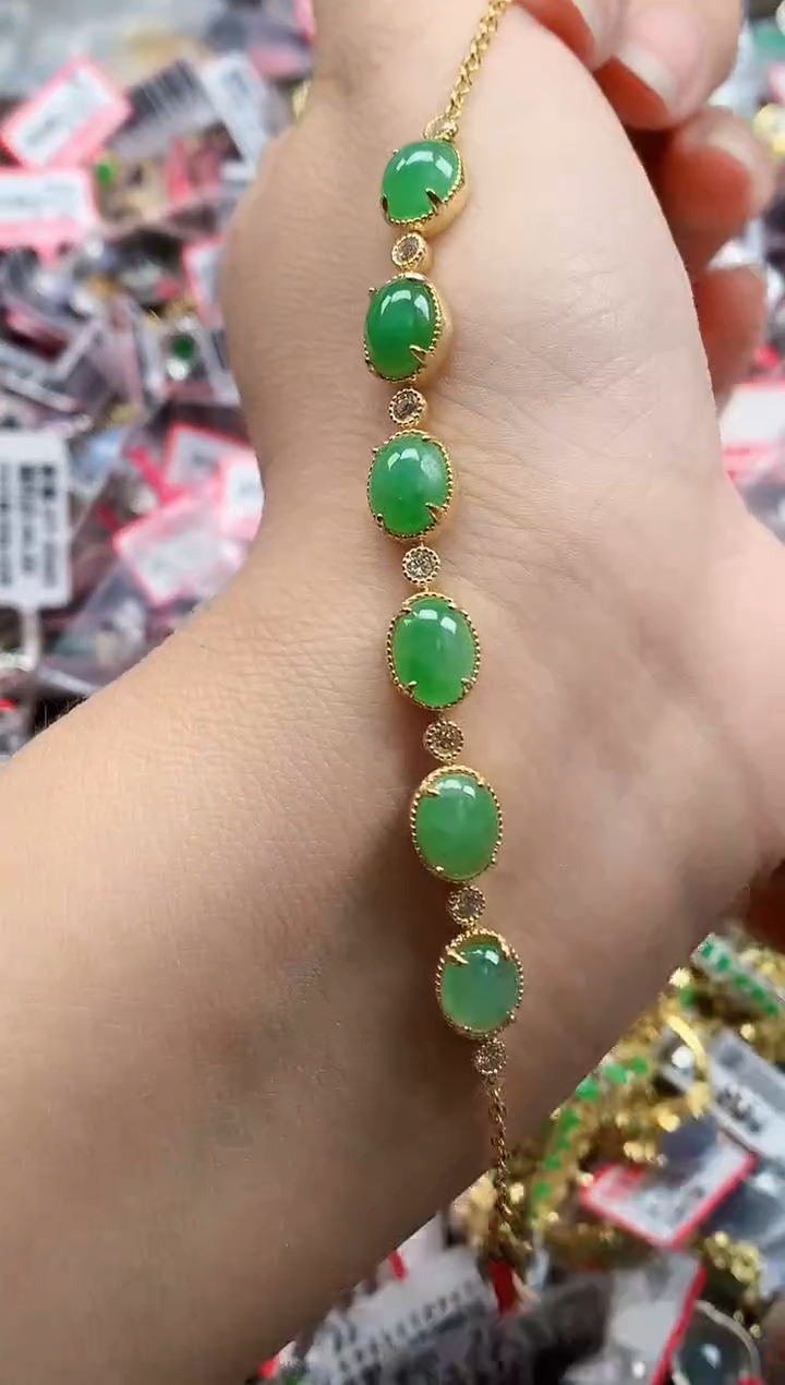 银S925镶嵌戒指翡翠天然A货缅甸翡翠