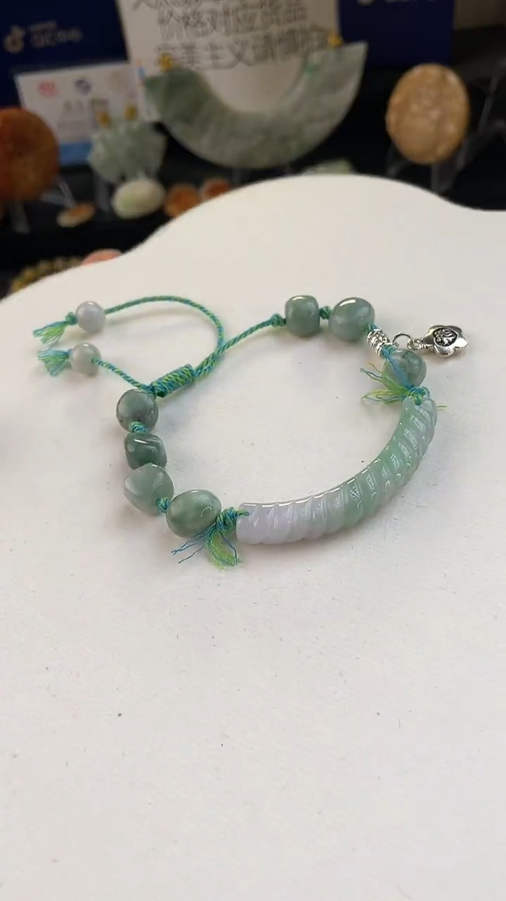 未镶嵌手链翡翠手工定制默认微瑕播介绍为准