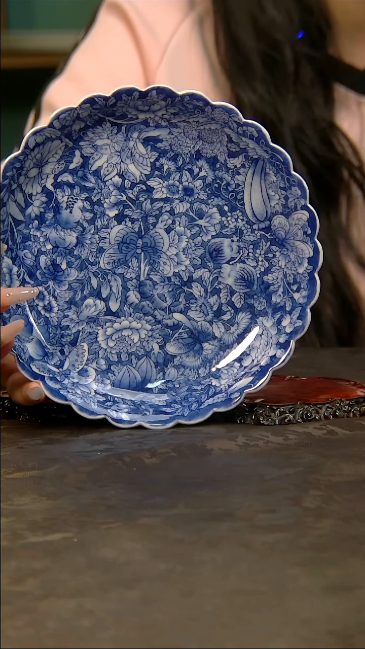 【闪购商品】青花手绘瓜瓞连绵壶承