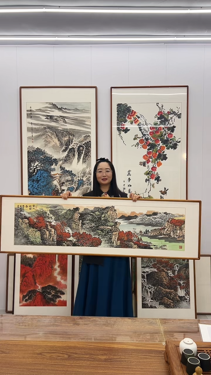 国画张现军 160*45 溪山秋韵