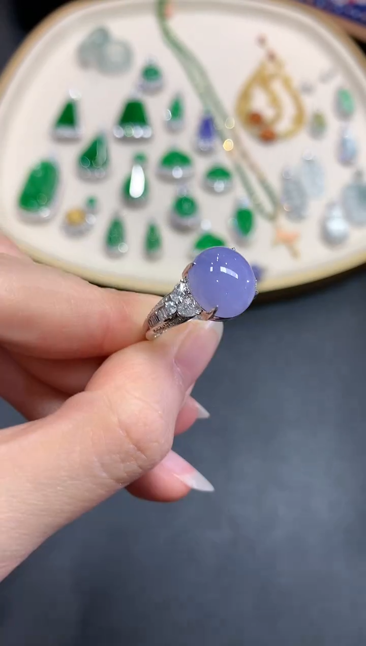 【闪购商品】翡翠戒指18K金镶嵌Q122|19800