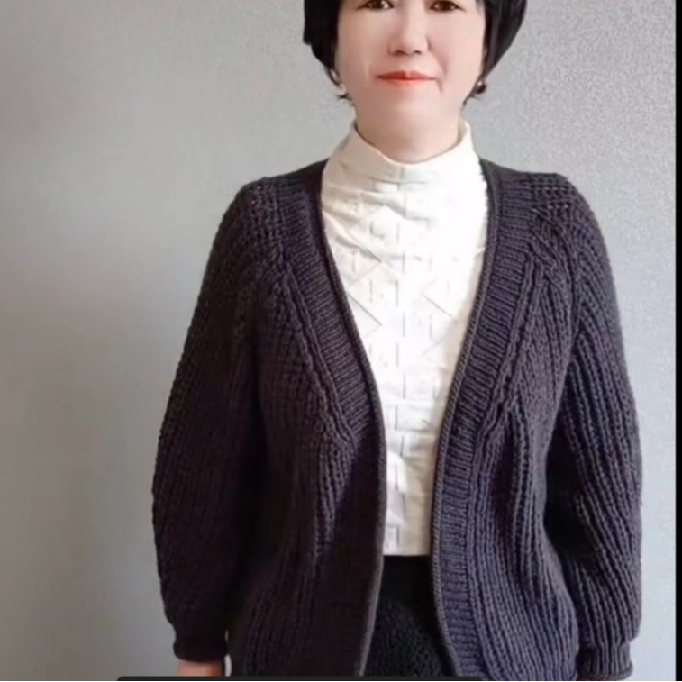 第78款：单元宝开衫棒针编织视频教程