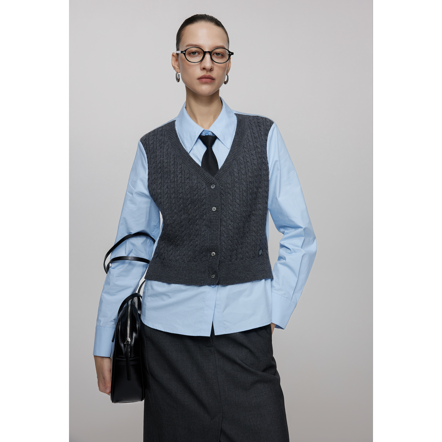 【奢香夫人专享】MG5124325毛衫衬衫假两件