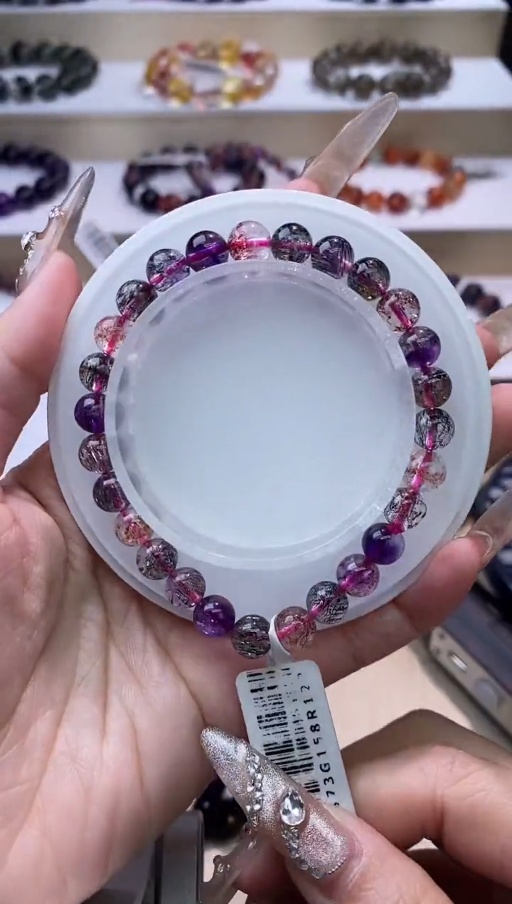 【闪购商品】水晶手链未镶嵌黑加仑超七单圈7m+