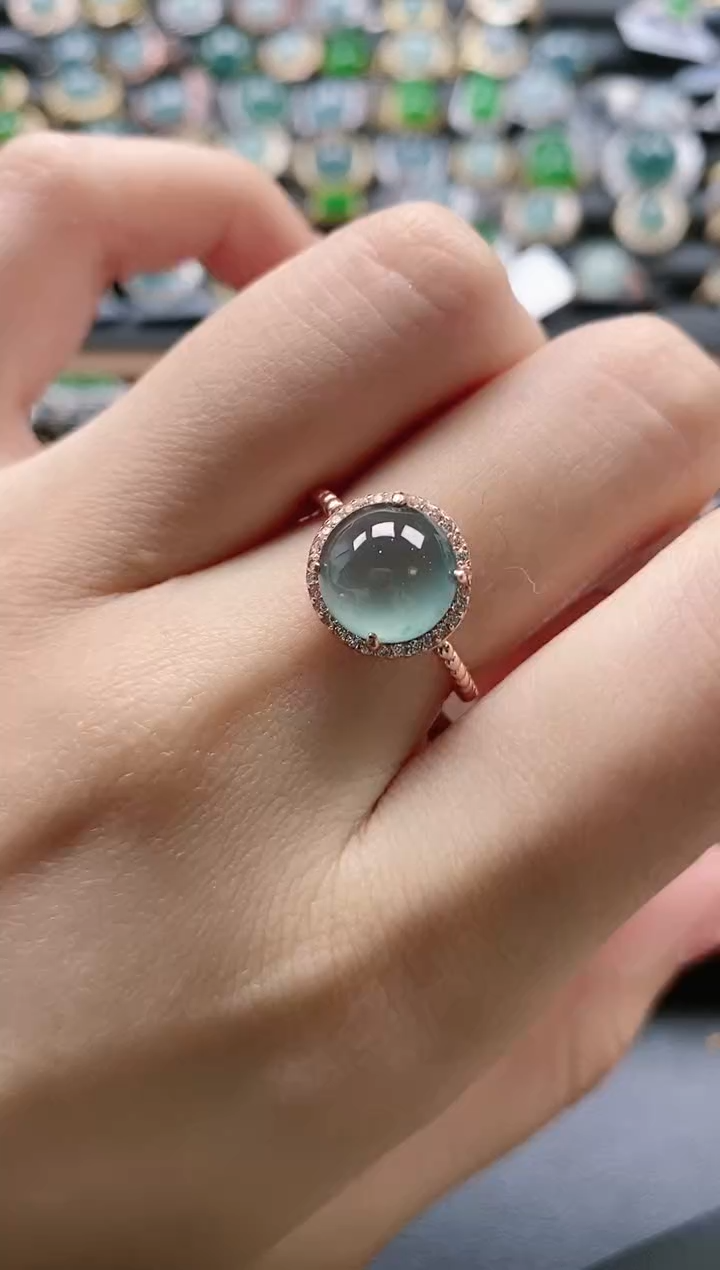 【闪购商品】翡翠戒指银S925镶嵌51511