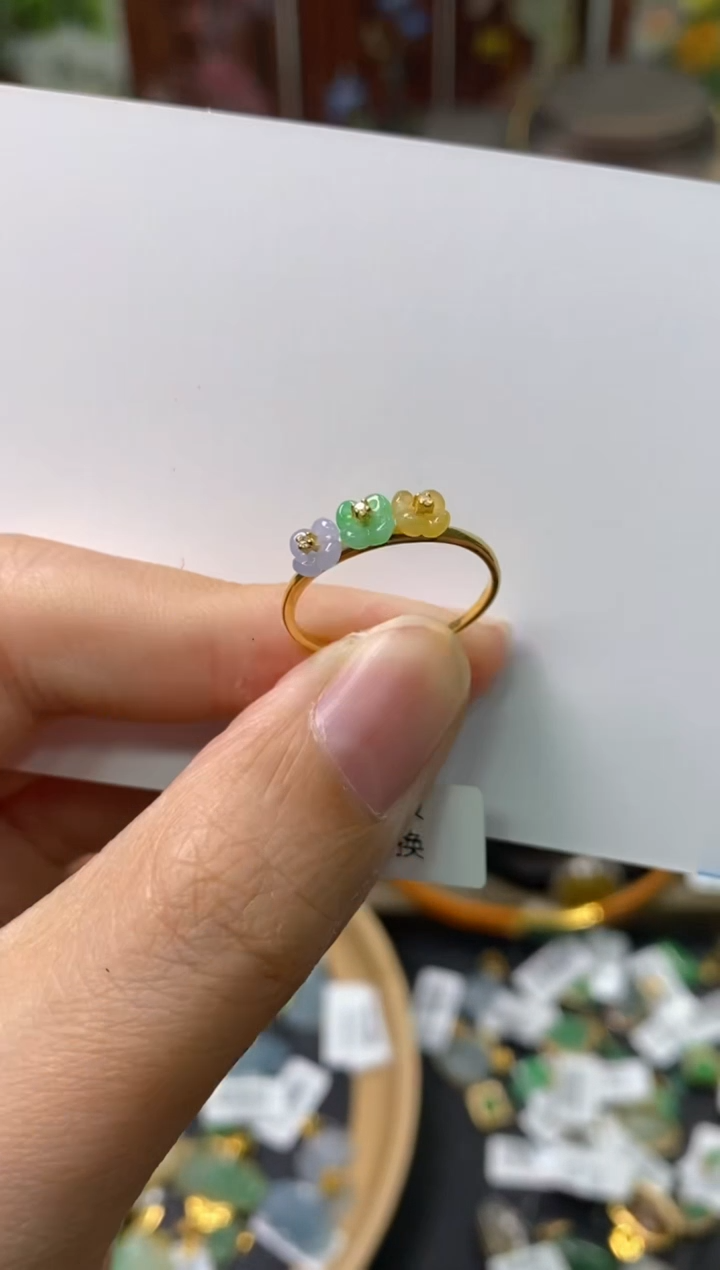 【闪购商品】翡翠颈饰18K金镶嵌净货14012