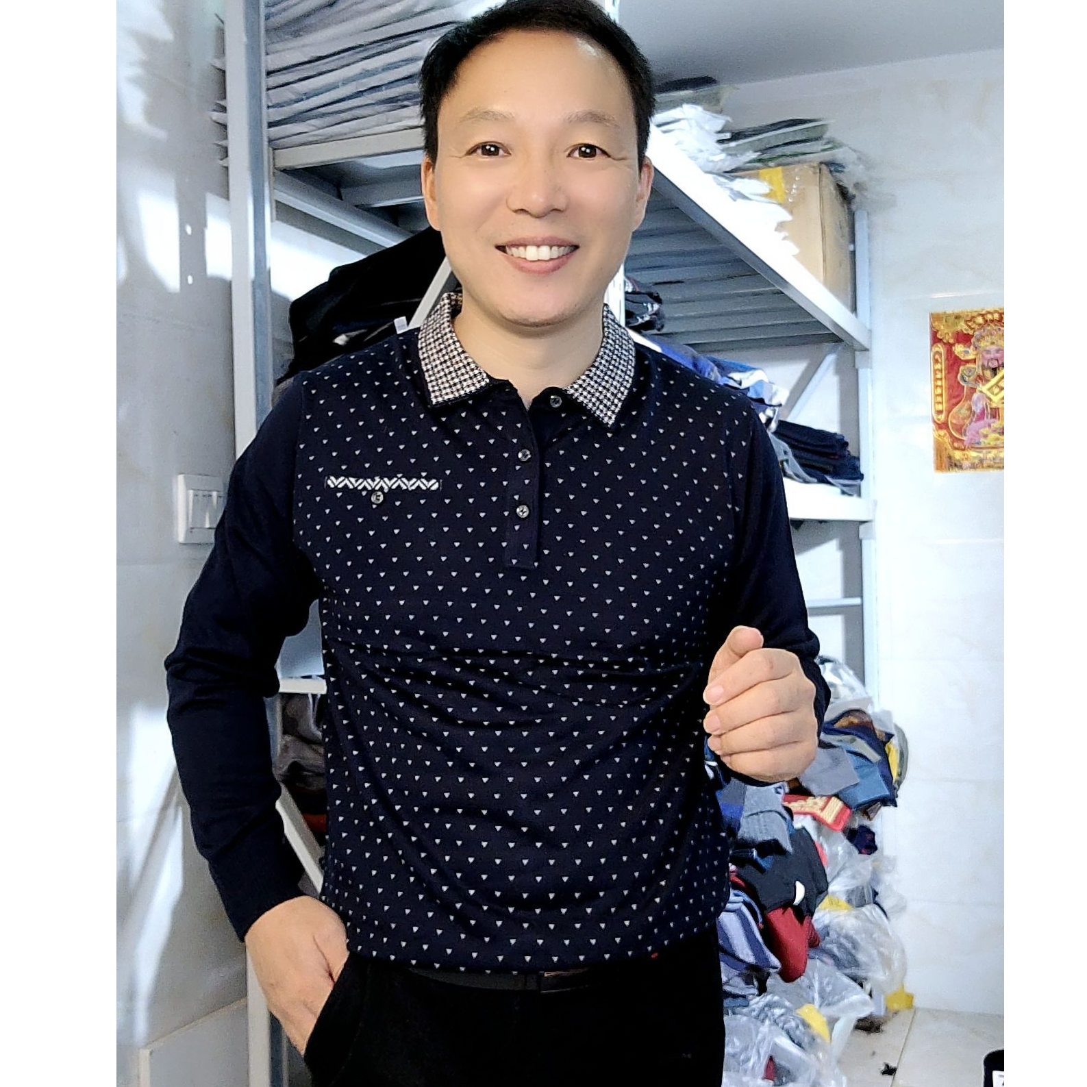 中老年男装长袖t恤秋衣打底衫爸爸装