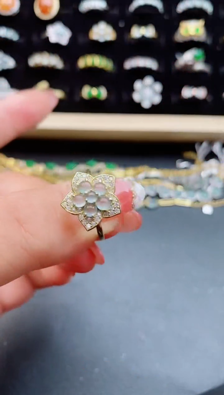 【闪购商品】翡翠戒指银S925镶嵌5080550