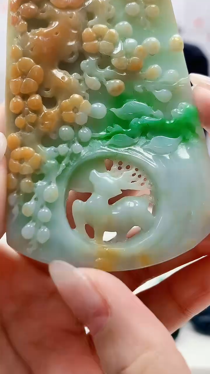 定制翡翠未镶嵌1502lr-毛货挂件94