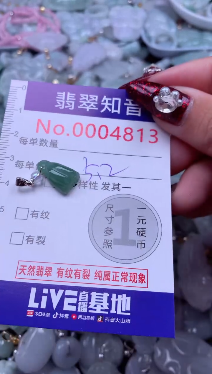 吊坠(不含链)未镶嵌翡翠4813